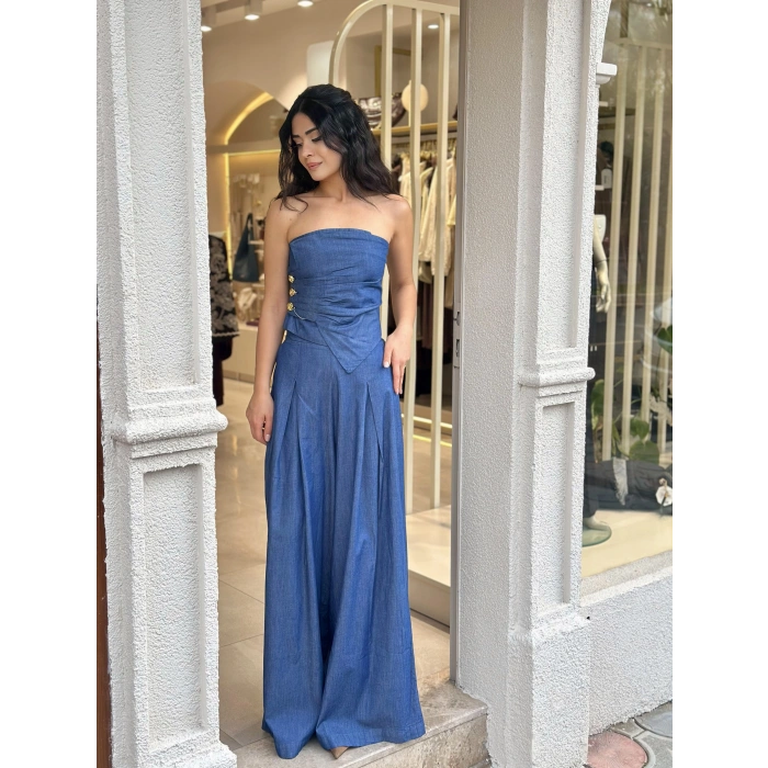 İNCE JEAN BEL LASTİKLİ İTS PANTOLON