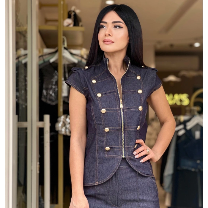 DÜĞMELİ JEAN TAKIM