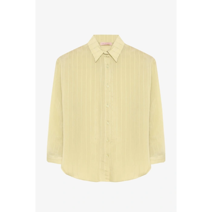 AÇIK YEŞİL İNCE DOKULU GÖMLEK