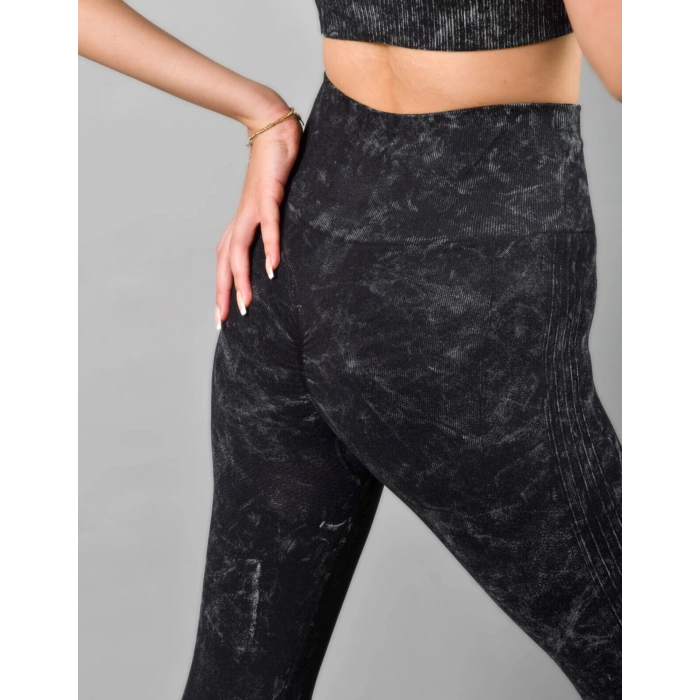 ALPHA SİYAH YIKAMALI TAYT TAKIM