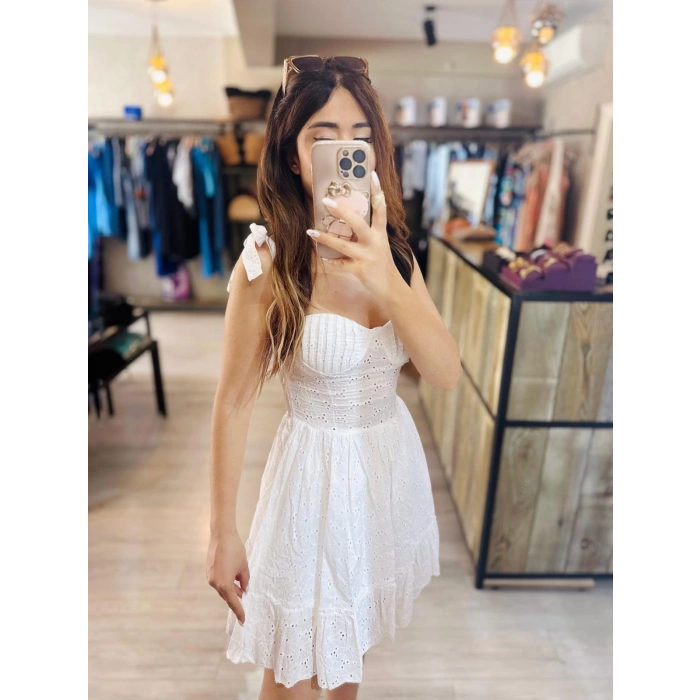 ARKA BAĞLAMALI FİSTO ELBİSE
