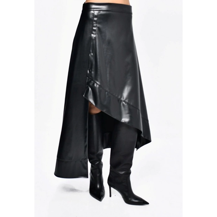 ASİMETRİK DERİ ETEK