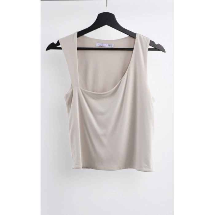 ASİMETRİK YAKA MODAL BLUZ