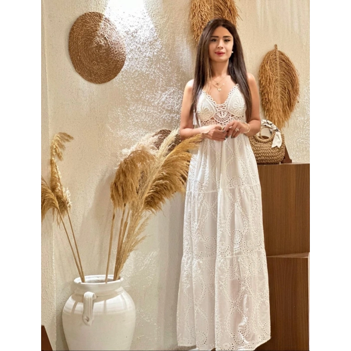 BEYAZ İTHAL ELBİSE