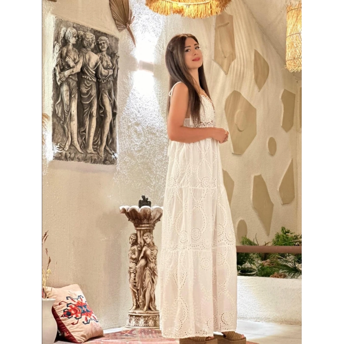 BEYAZ İTHAL ELBİSE