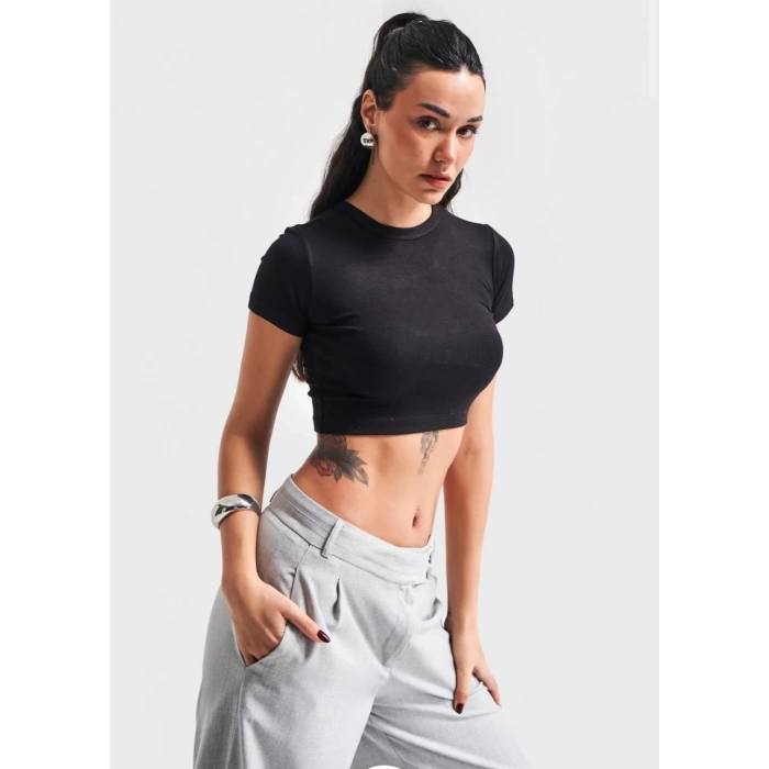 BİSİKLET YAKA CROP