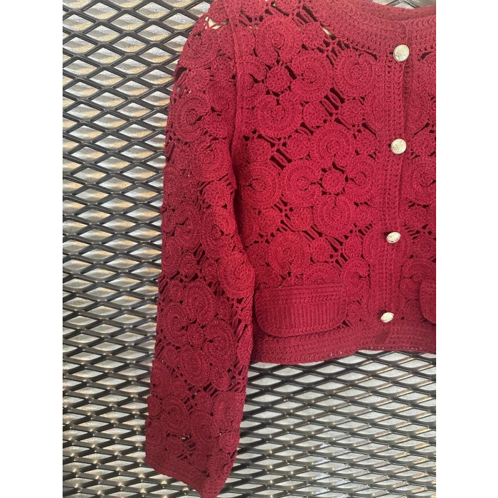 BORDO DANTEL TRİKO HIRKA