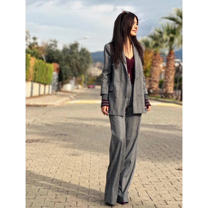 BORDO İŞLEME DETAY PANTOLON