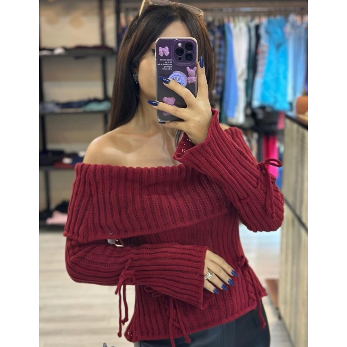 BORDO MADONNA YAKA TRİKO