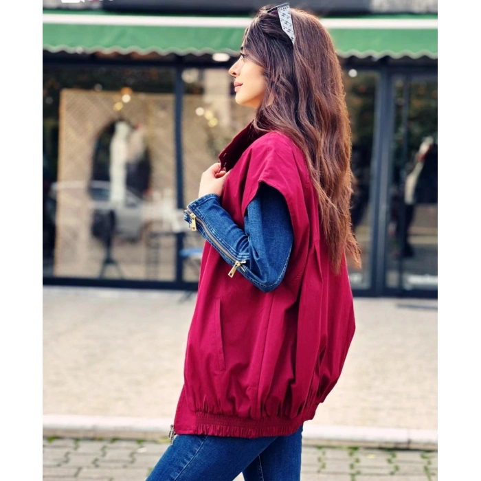 BORDO OVERSİZE YELEK
