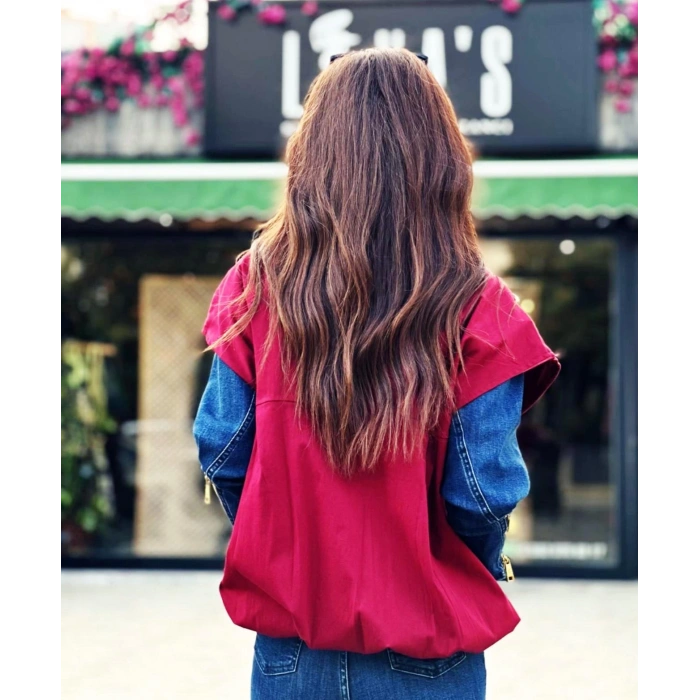 BORDO OVERSİZE YELEK