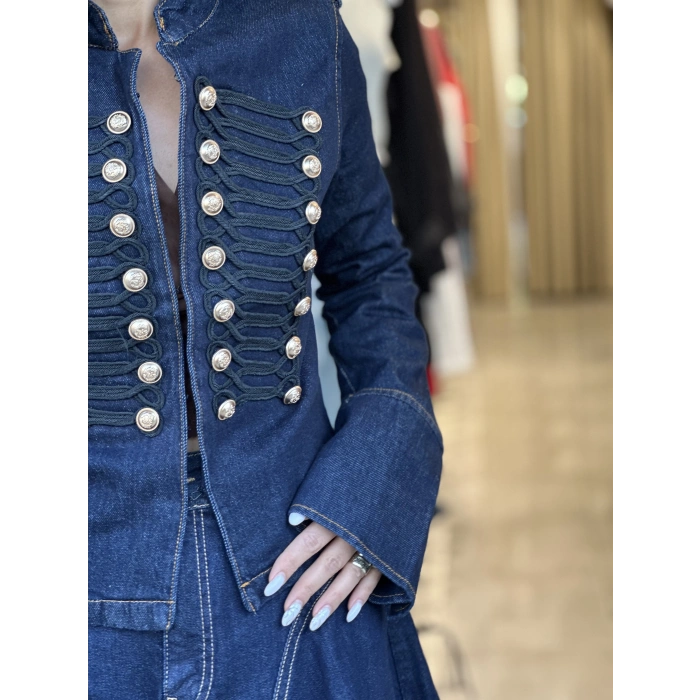 BRODELİ LACİVERT JEAN CEKET NX