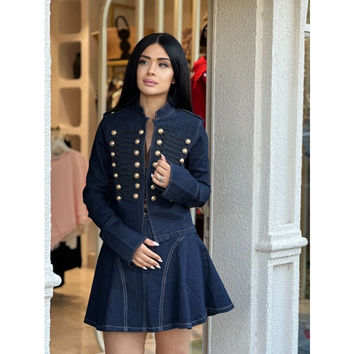 BRODELİ LACİVERT JEAN CEKET NX
