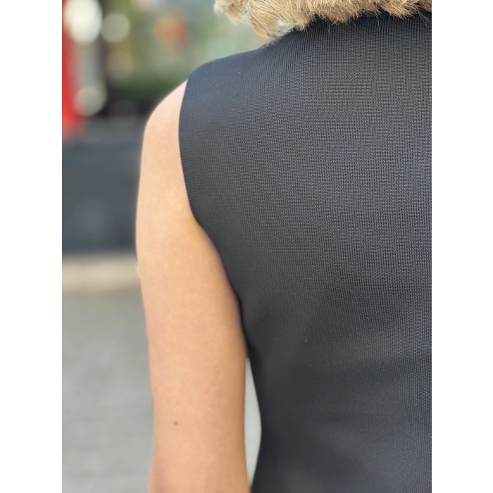 ÇELİK ÖRME SİYAH YELEK