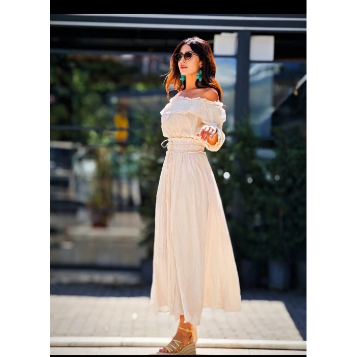 DANTEL DETAYLI NATUREL BLUZ