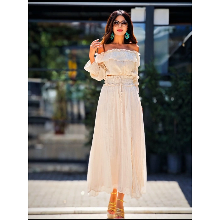 DANTEL DETAYLI NATUREL BLUZ