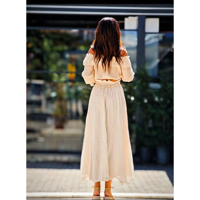 DANTEL DETAYLI NATUREL BLUZ