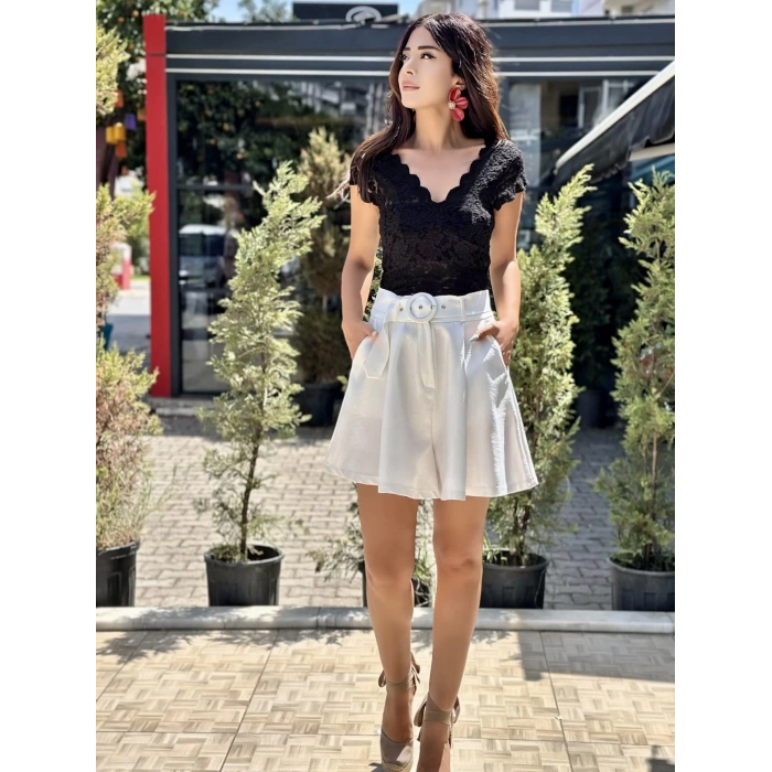 DANTEL LİKRALI BLUZ