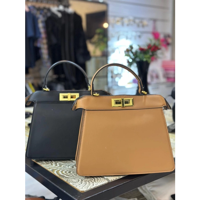 DERİ ÖRGÜ DESENLİ ÇANTA