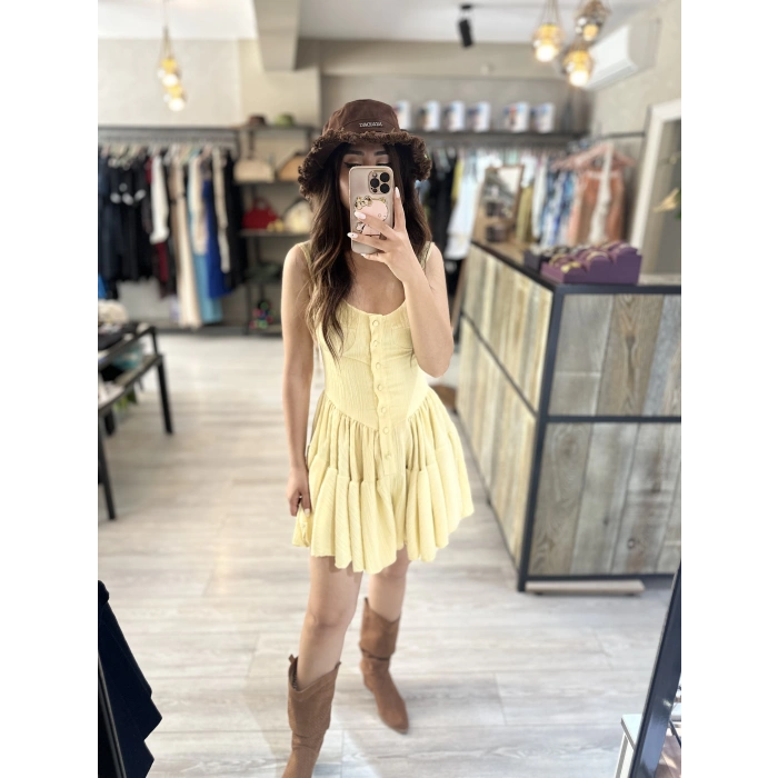 DÜĞME DETAYLI ŞORT TULUM