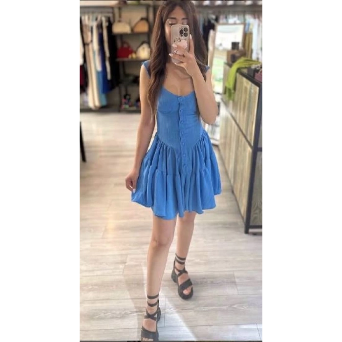 DÜĞME DETAYLI ŞORT TULUM