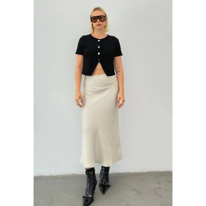 DÜĞMELİ CROP YELEK