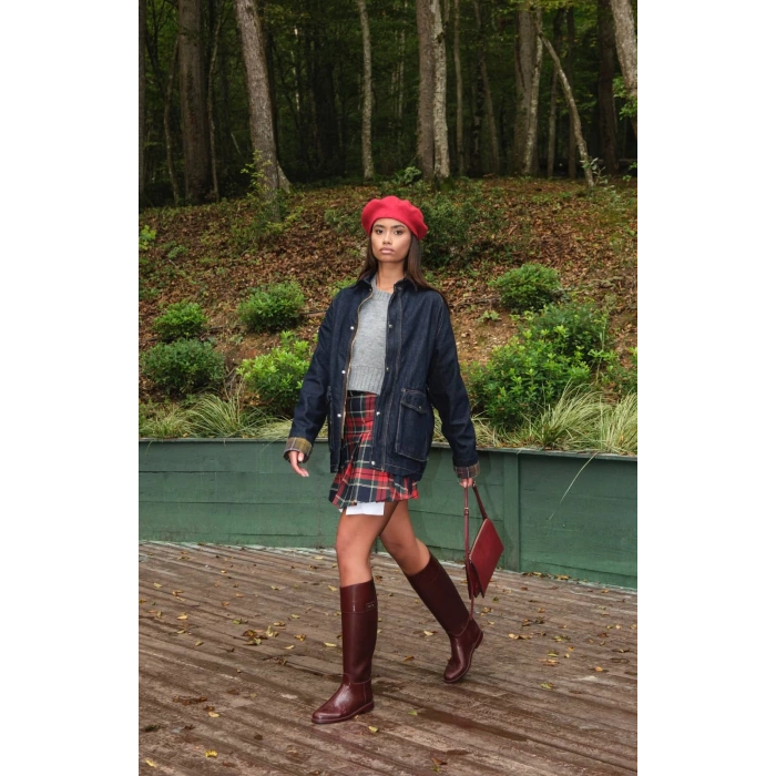 EKOSELİ KIRMIZILI PİLELİ ETEK