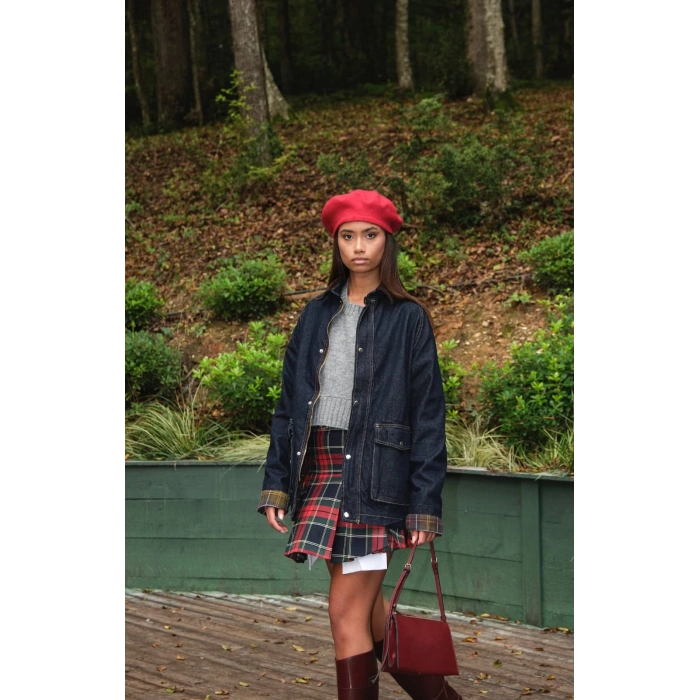 EKOSELİ KIRMIZILI PİLELİ ETEK