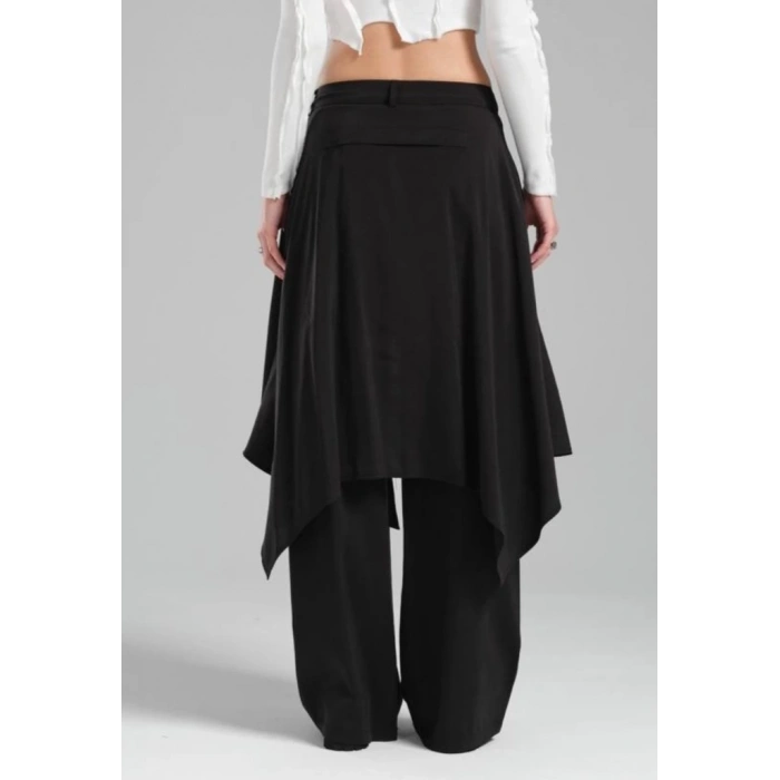 ETEK PARÇALI SİYAH PANTOLON