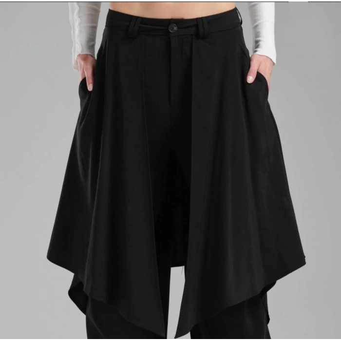 ETEK PARÇALI SİYAH PANTOLON