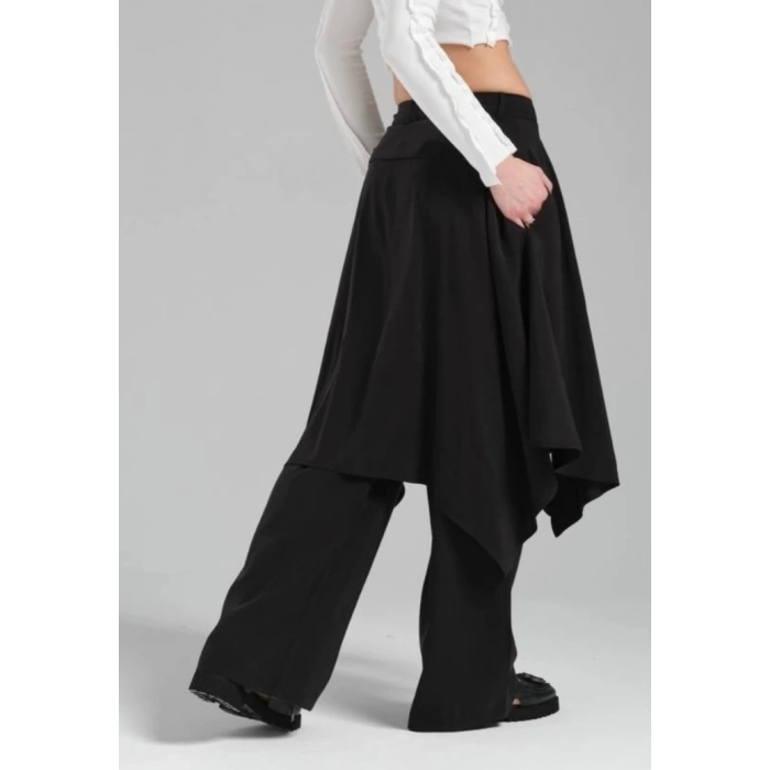 ETEK PARÇALI SİYAH PANTOLON