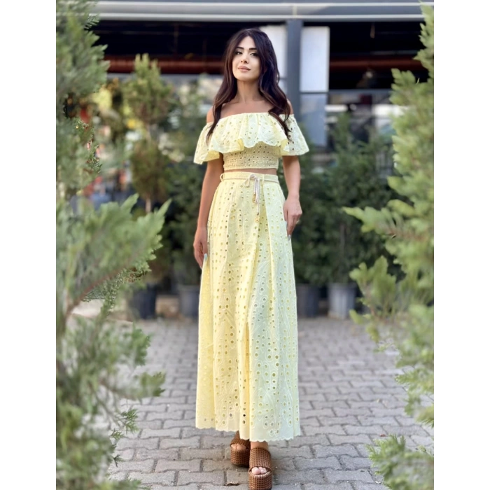 FİSTO ETEKLİ SARI TAKIM