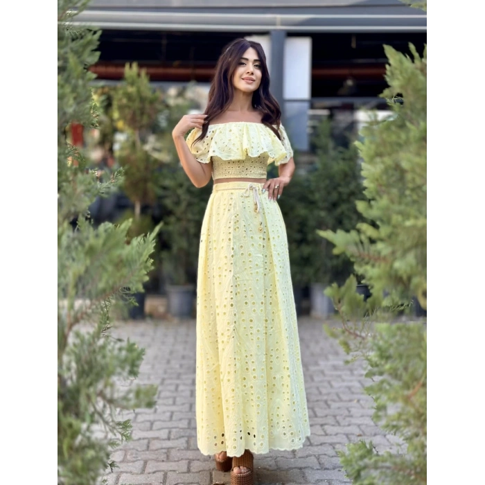 FİSTO ETEKLİ SARI TAKIM