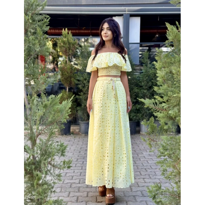 FİSTO ETEKLİ SARI TAKIM