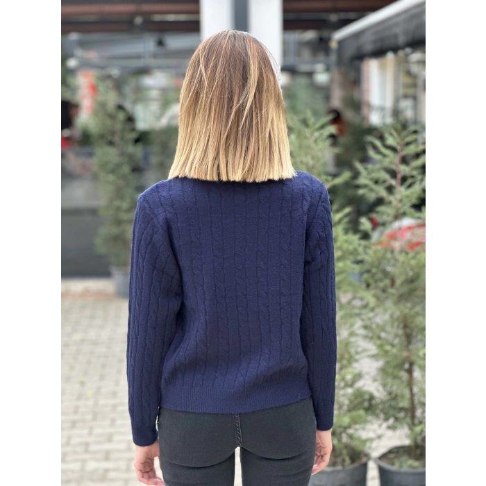 FULARLU TRİKO KAZAK