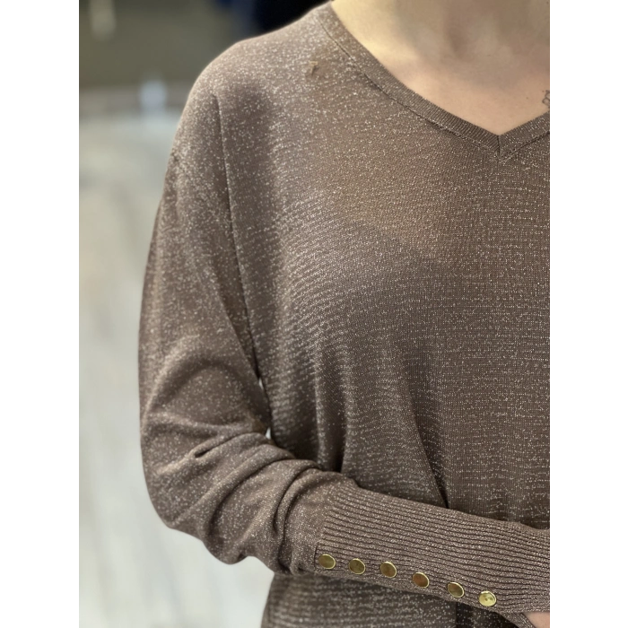 GOLD SİMLİ KOL DÜĞMELİ TRİKO