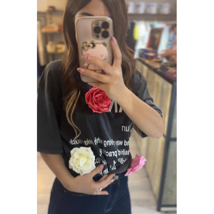 GÜLLÜ TİŞÖRT YIKAMALI