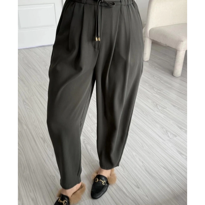 HAKİ BAĞCIK DETAY PANTOLON