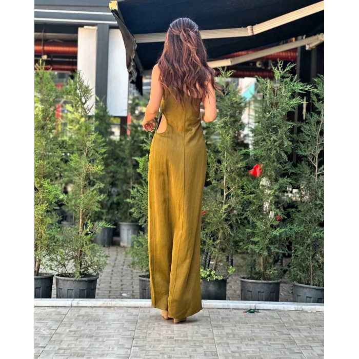 HAKİ İTHAL KUMAŞ ELBİSE