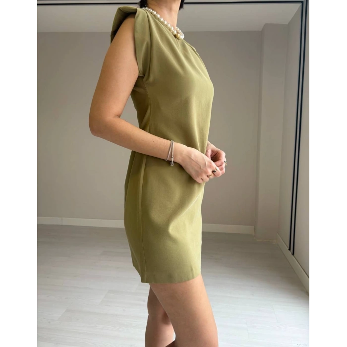 HAKİ VATKALI ELBİSE