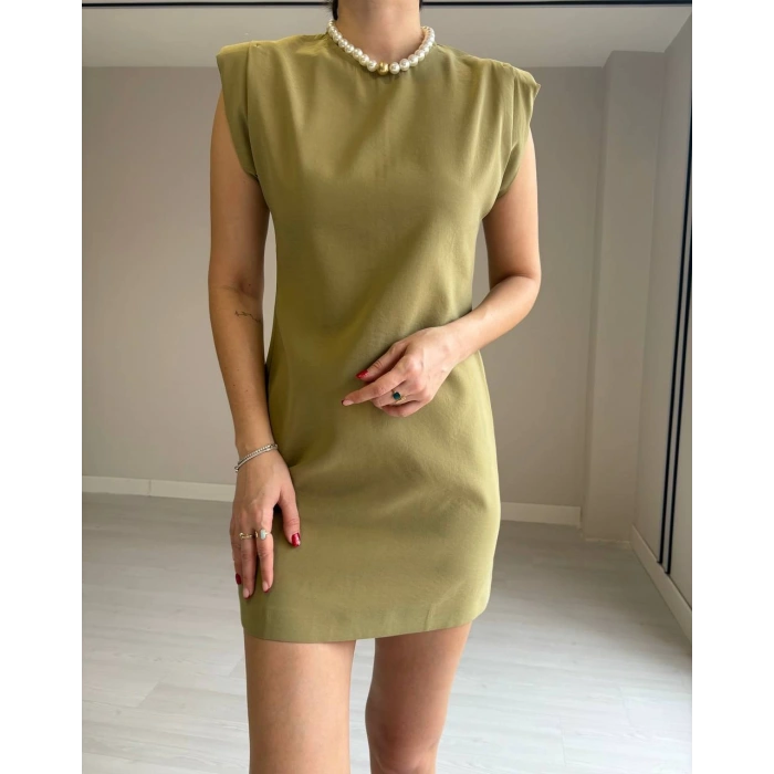 HAKİ VATKALI ELBİSE