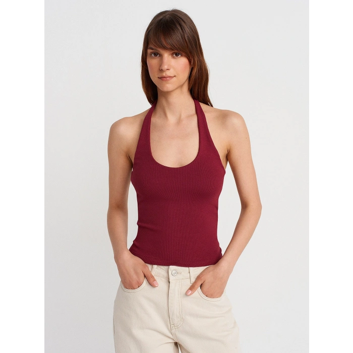HALTER YAKA MÜRDÜM BLUZ