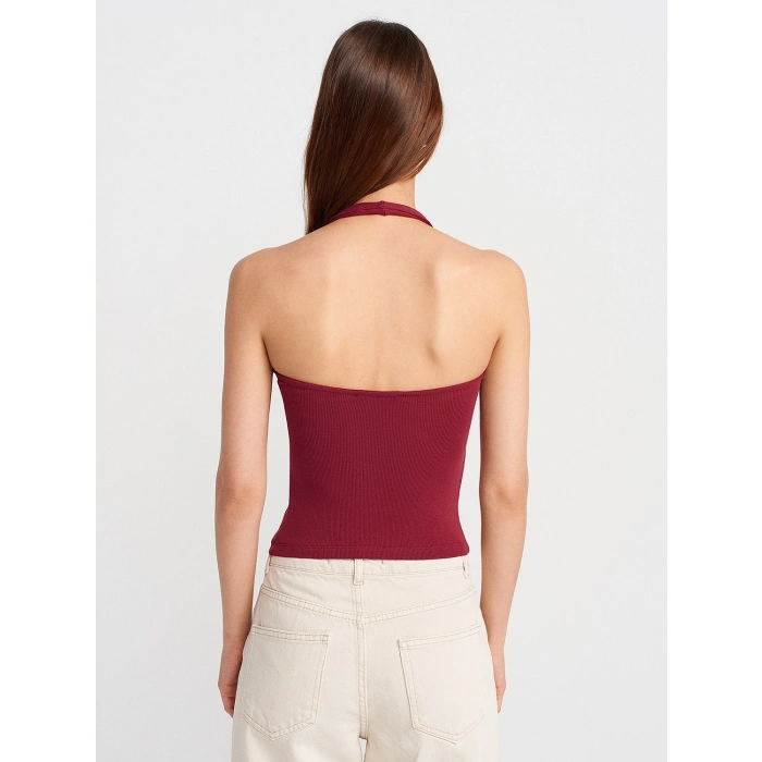 HALTER YAKA MÜRDÜM BLUZ