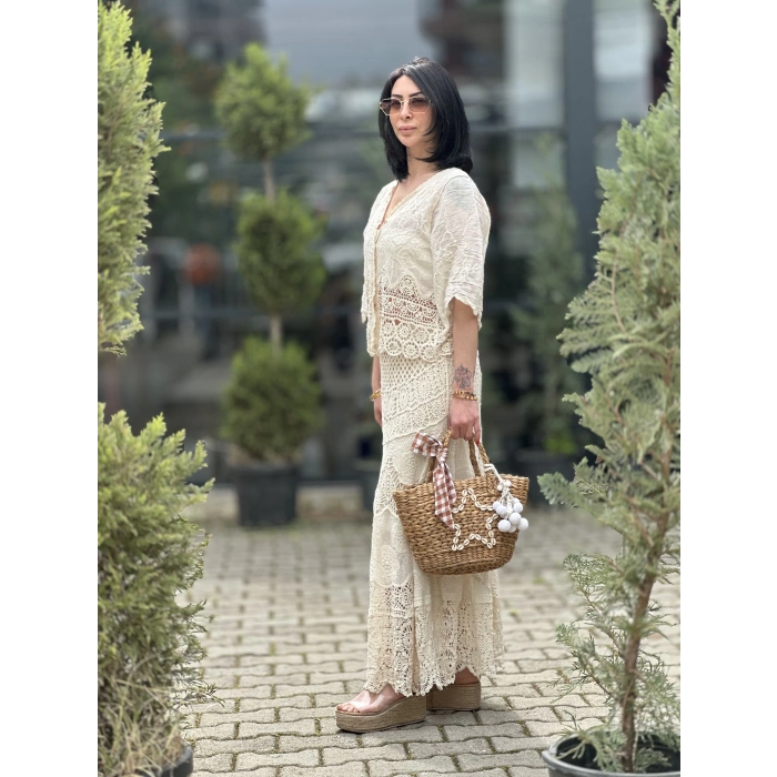 HASIR YILDIZ DETAY İTHAL ÇANTA