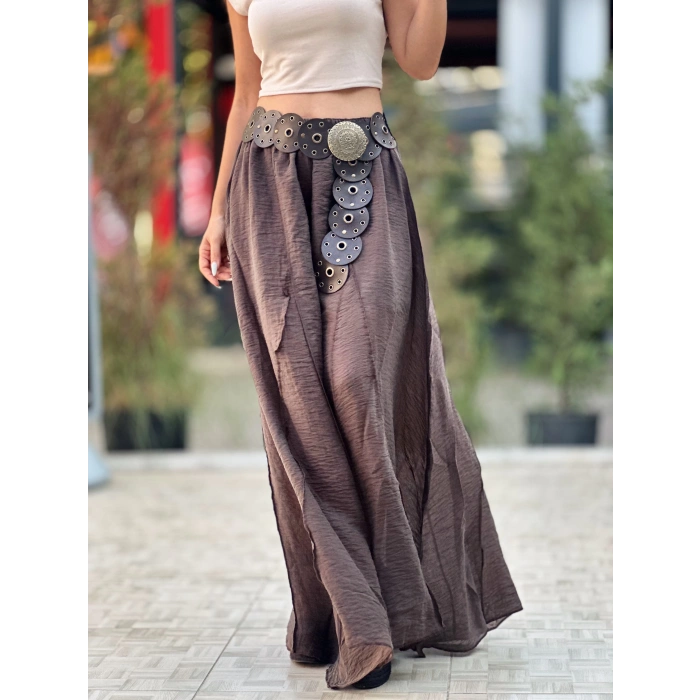 İÇİ ŞORTLU ACI KAHVE PANTOLON