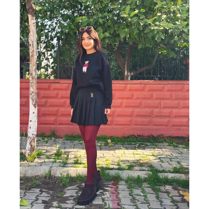 İÇİ ŞORTLU PİLELİ ETEK