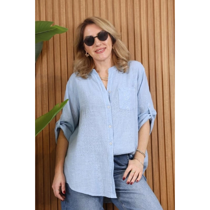 İTHAL APOLETLİ GÖMLEK