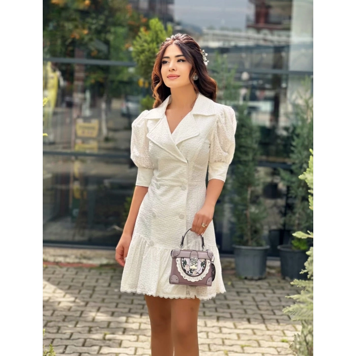 İTHAL KUMAŞ FİSTO CEKET ELBİSE