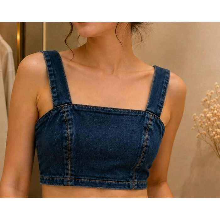 JEAN BÜSTİYER CROP