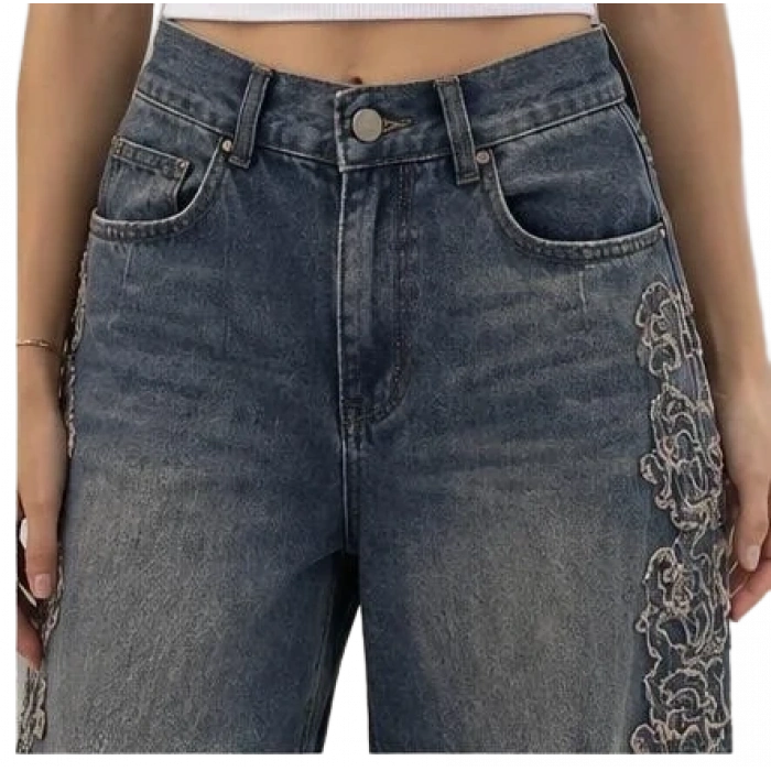 KABARTMALI JEAN PANTOLON ITS